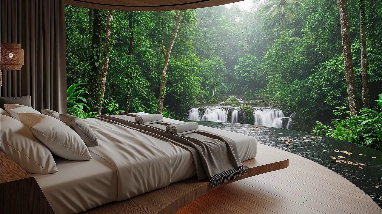 Night Peace with Flowing River Sounds | Deep Sleep Music and Calm Piano for Restful Sleep