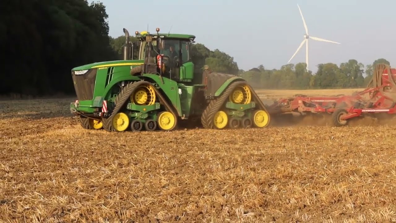 Bregentveds John Deere 9620RX med fantastisk lyd  i august solens flotte farver .