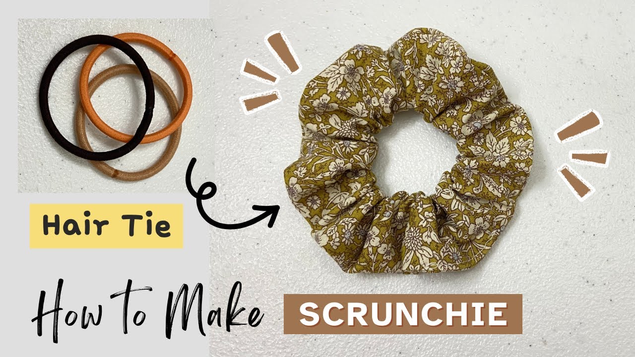 NEW, EASY & FAST way to make scrunchies at home | DIY Sewing Tutorial