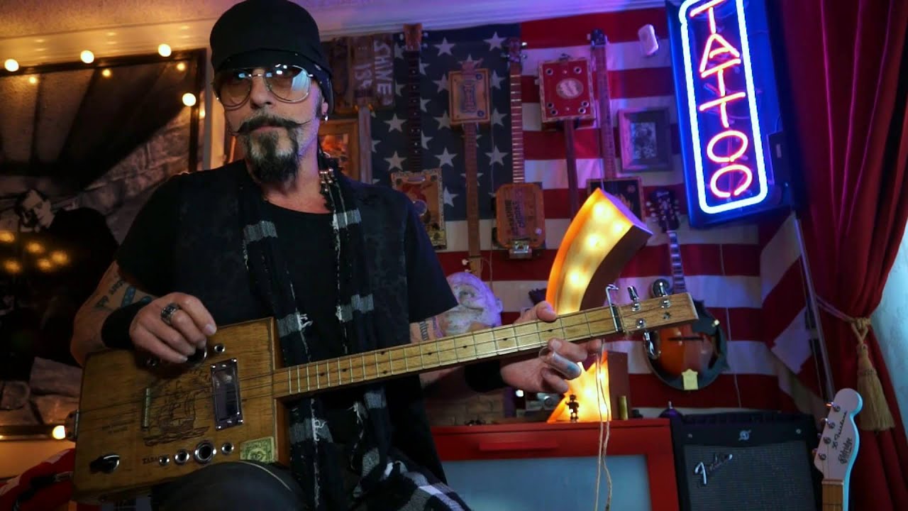 How to play Runaway Train Instructional cigar box guitar