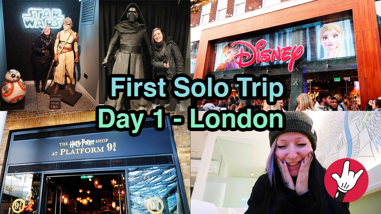 First Solo Trip 2019 | Day 1 - London | Oxford Street Disney Store - Platform 9 3/4 | FeedTheDisney