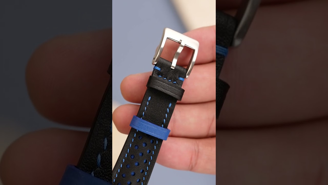 Black and Blue Swift Rally Strap for Moonswatch Neptune