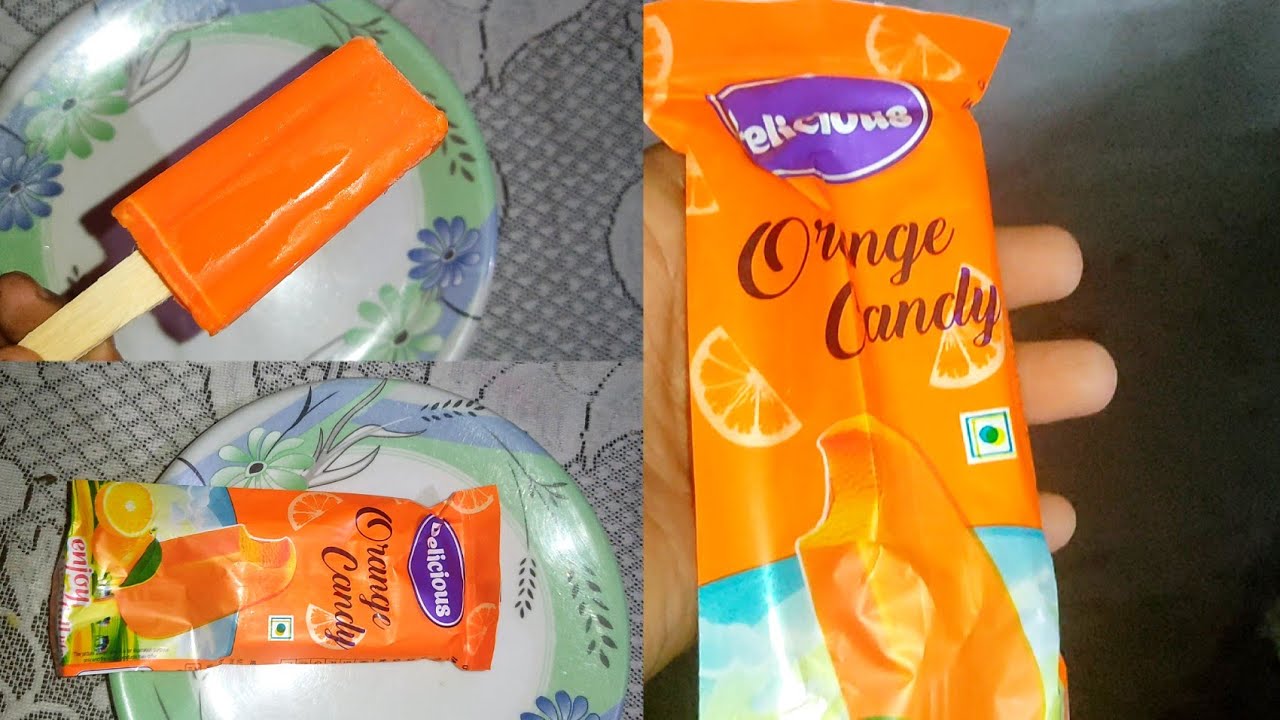 Commercial Orange ice Candy|Orange Santra Popsicle|Juicy Orange water candy|#Orange #Popsicle#candy