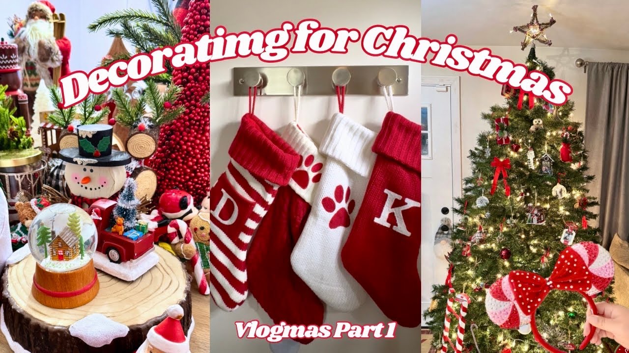 Vlogmas Part 1- Decorating for Christmas, Baublebar Unboxing, Disney Ornament Collection & More!