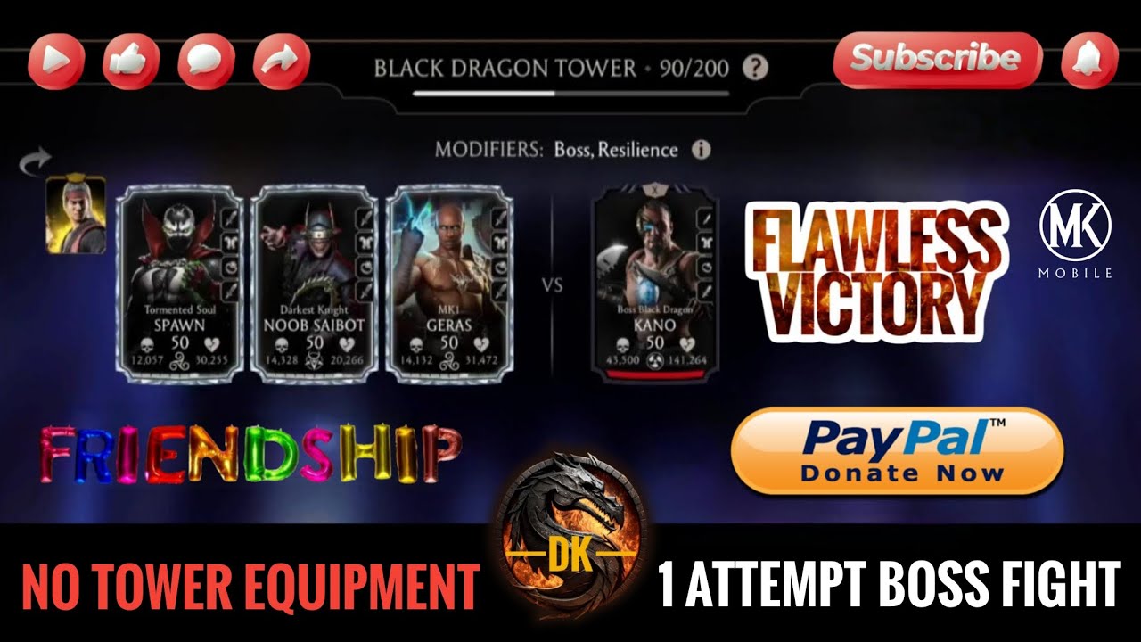 Black Dragon Tower 90 & Reward 🎮 Mortal Kombat Mobile▫️MK Mobile #mortalkombatmobile #mkmobile #mkm