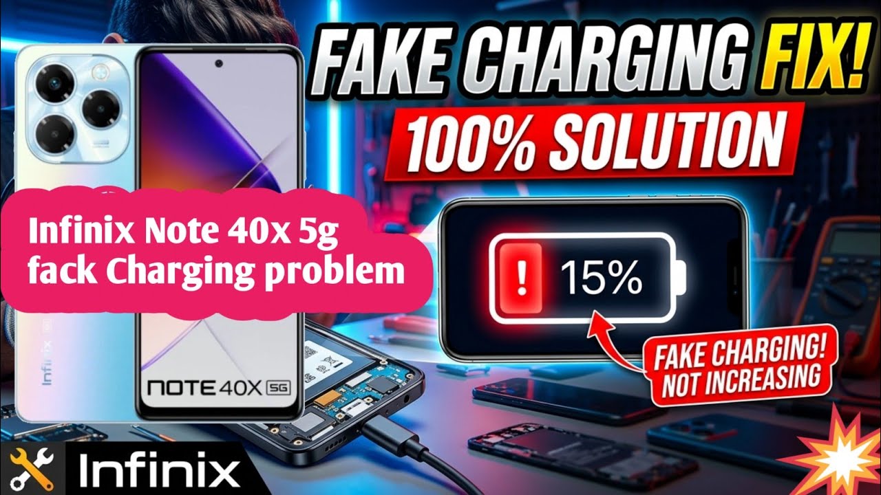 Infinix Note 40X 5G Fake Charging Problem Solution 🔥 | Charging Not Increasing Fix 100%