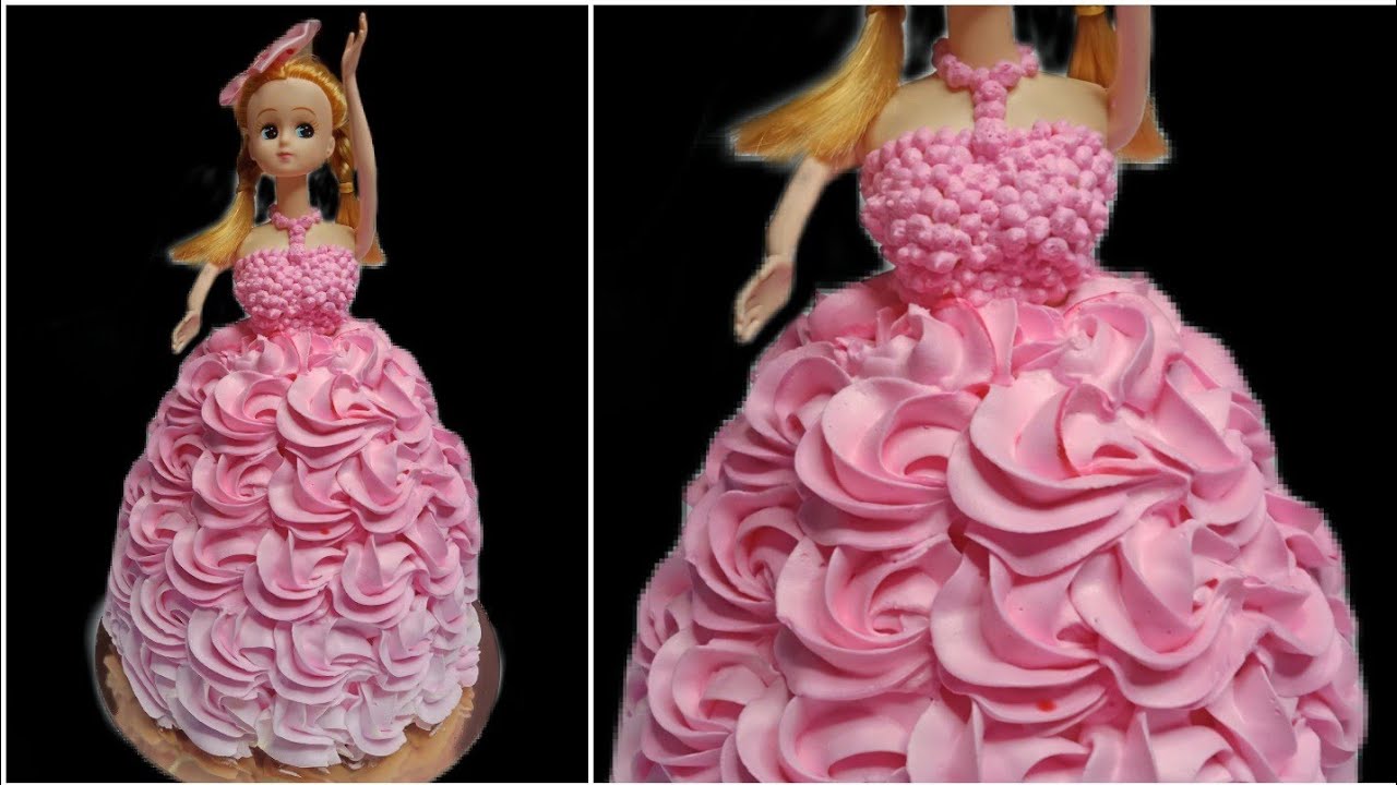 1 kg  Rosette Doll Cake /// simple Doll Cake Decoration Tutorial ...