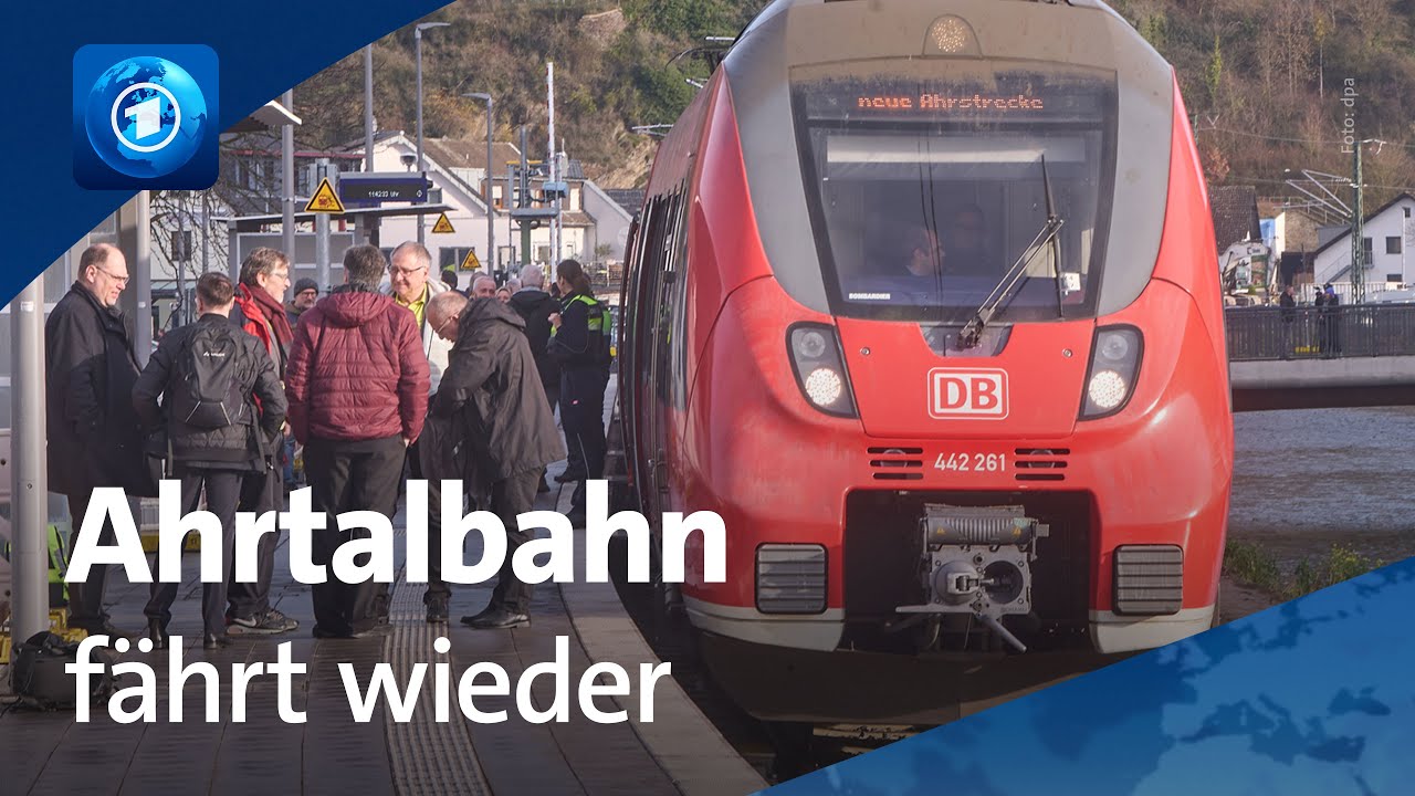 Nach Hochwasser: Ahrtalbahn nimmt Betrieb wieder auf