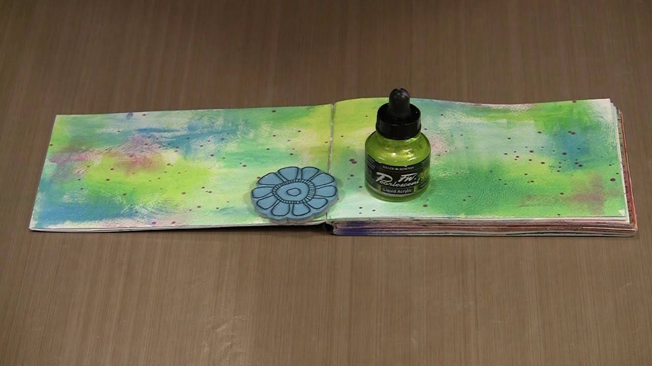 Daler-Rowney-FW Pearlescent Inks Demo