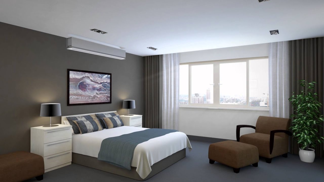 Ducted Air Conditioner in a Bedroom Animation