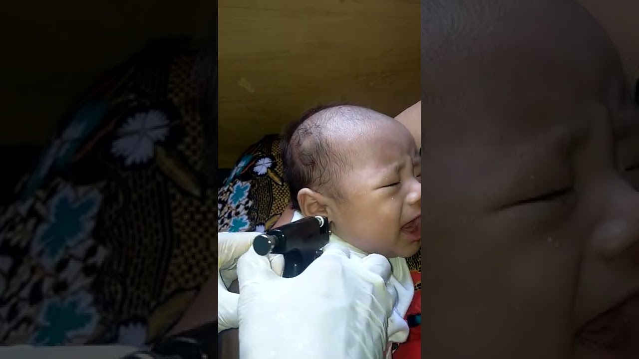CARA TEmbak Anting STudex bayi 2 bulan|| BIDAN DESA