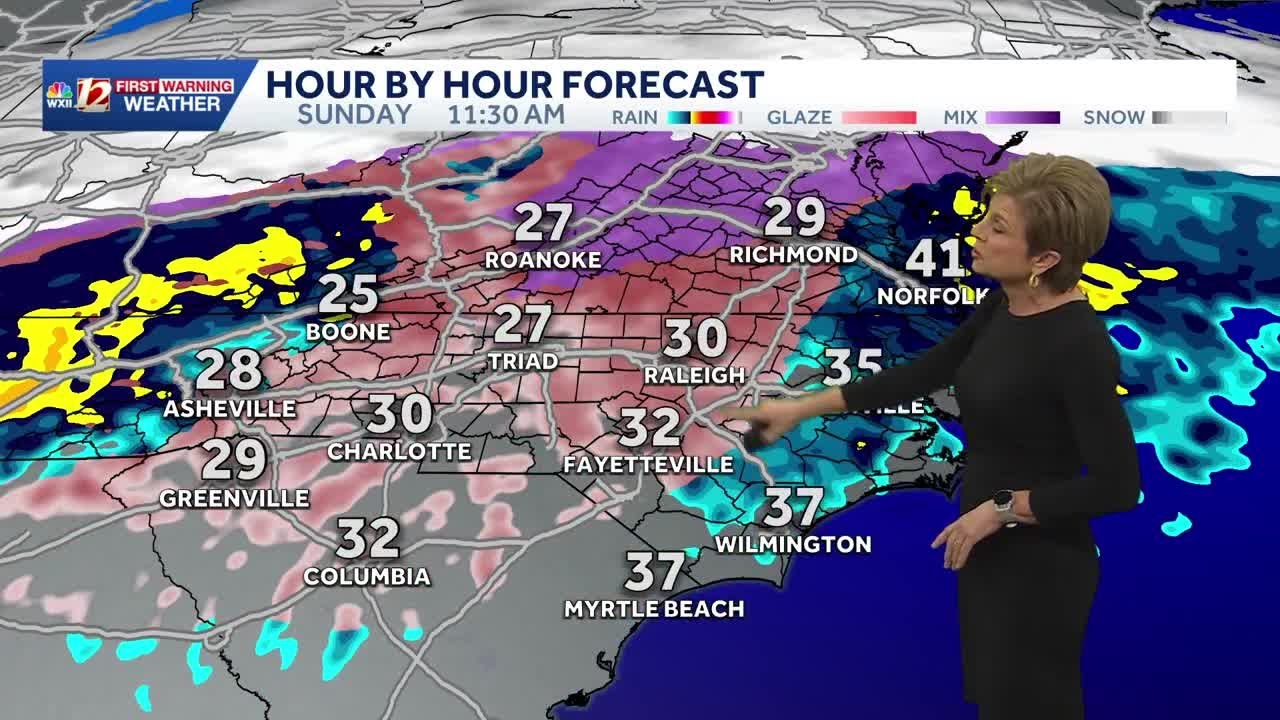 WXII Chief Meteorologist Lanie Pope and Meteorologist Dave Aiken winter storm update 6 p.m. 1/24
