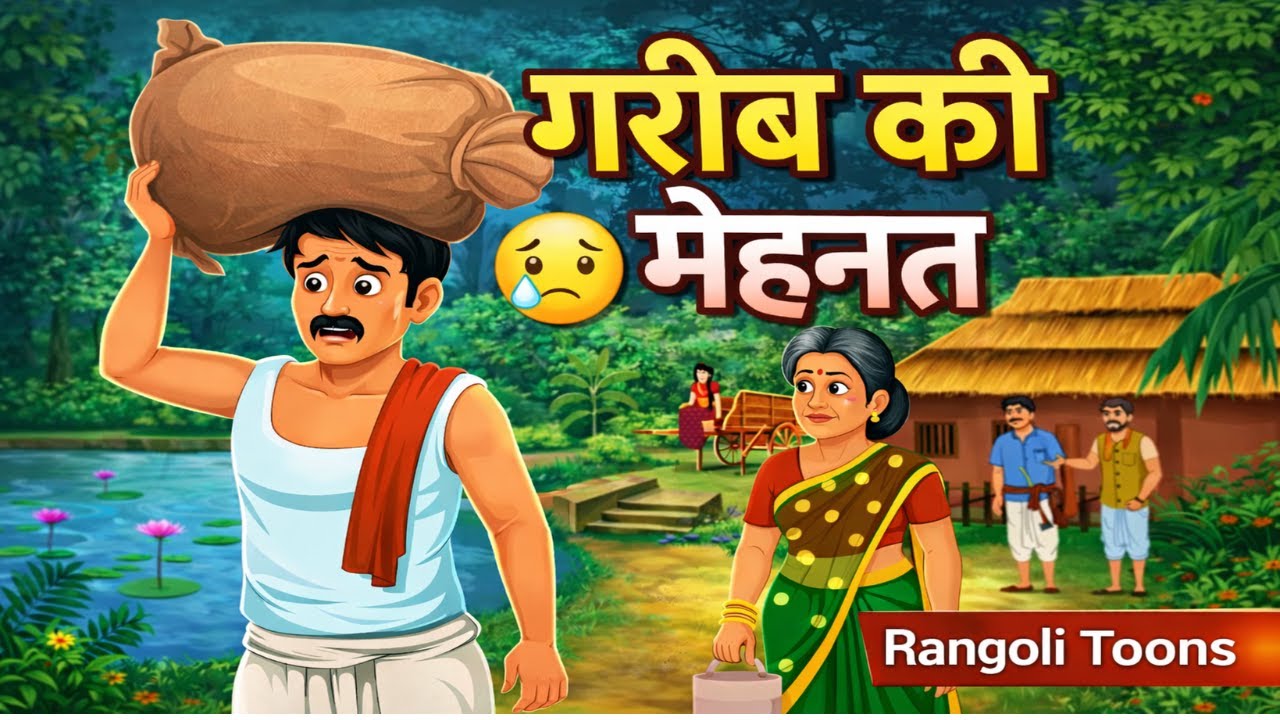 गरीब की मेहनत 😢 | Gareeb Ki Mehnat | Heart Touching Cartoon Story | Hindi Emotional Bedtime Story
