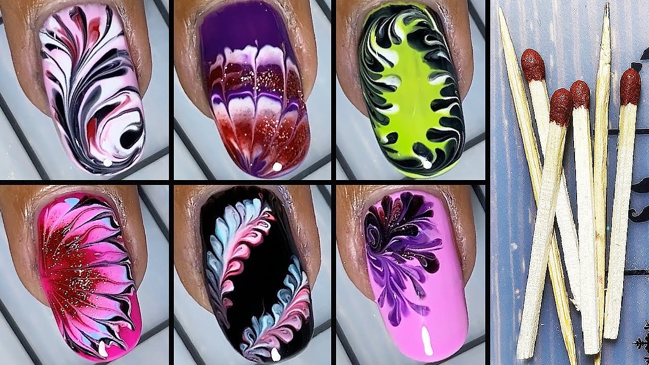Easy nails for beginners | Nail Art Designs Using TOOTHPICK | 