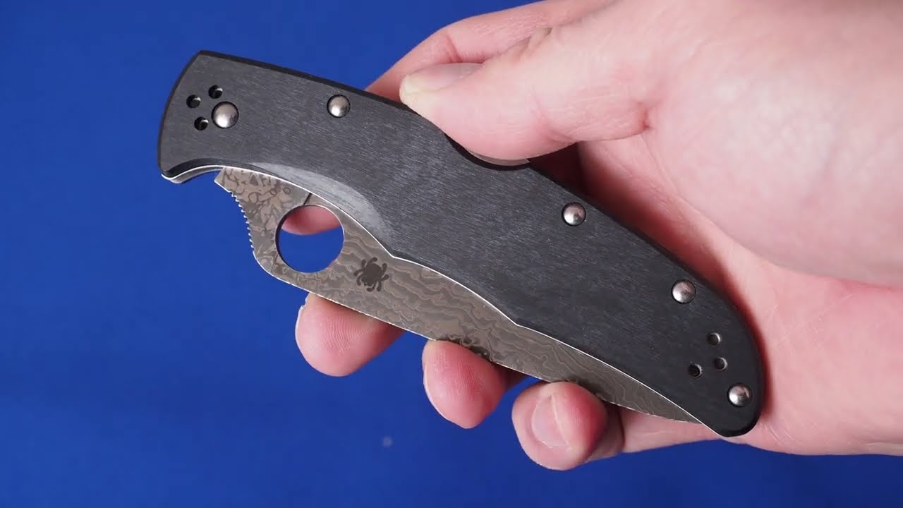 НОЖ SPYDERCO ENDURA 4 BLACK PAKKAWOOD DAMASCUS EXCLUSIVE C10WDBK