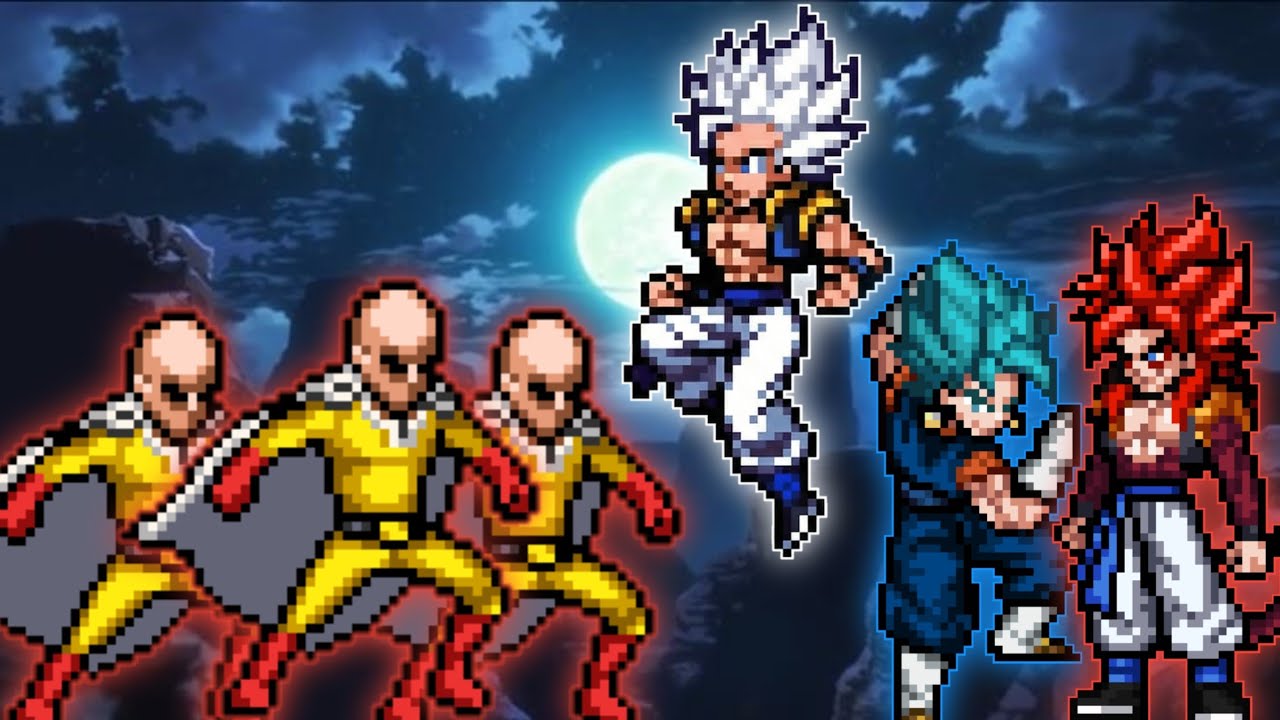 Ultimate Saitama OP VS Gogeta TP V3 OP & Vegito SSB OP & Gogeta SSJ4 OP in Jump Force Mugen