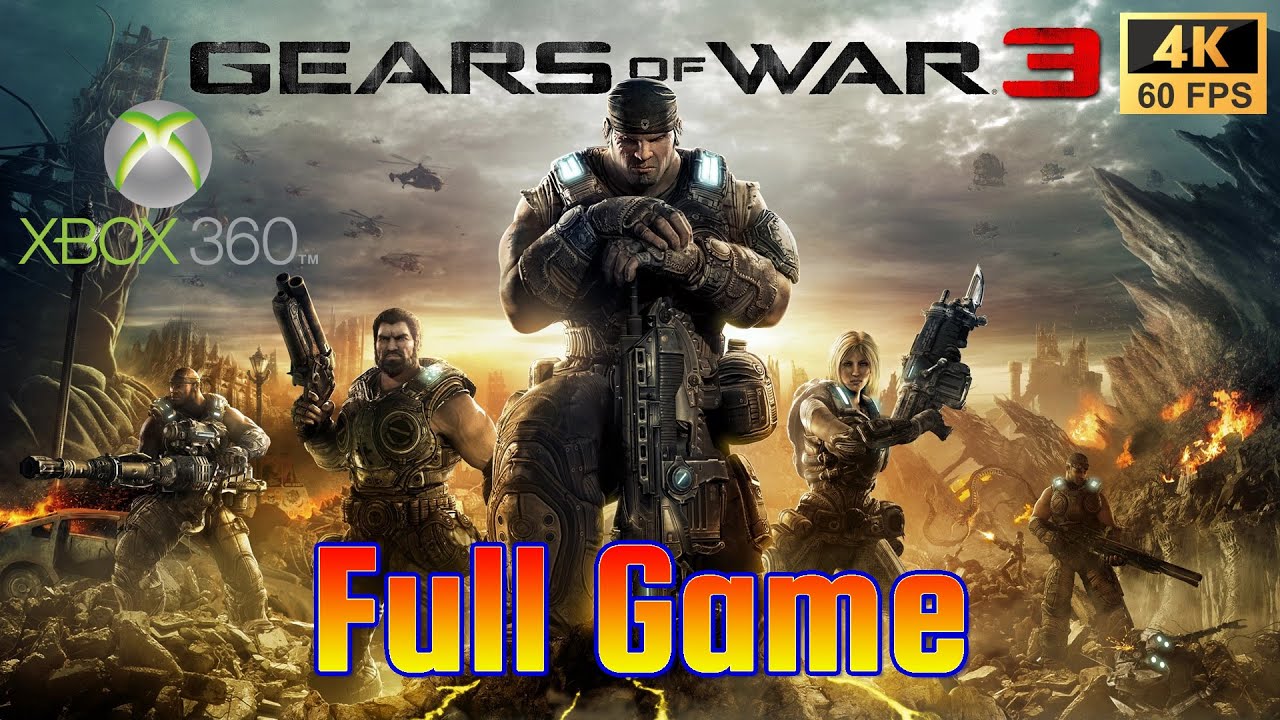 Gears of War 3 (Xbox 360) [4k 60fps] Full Game