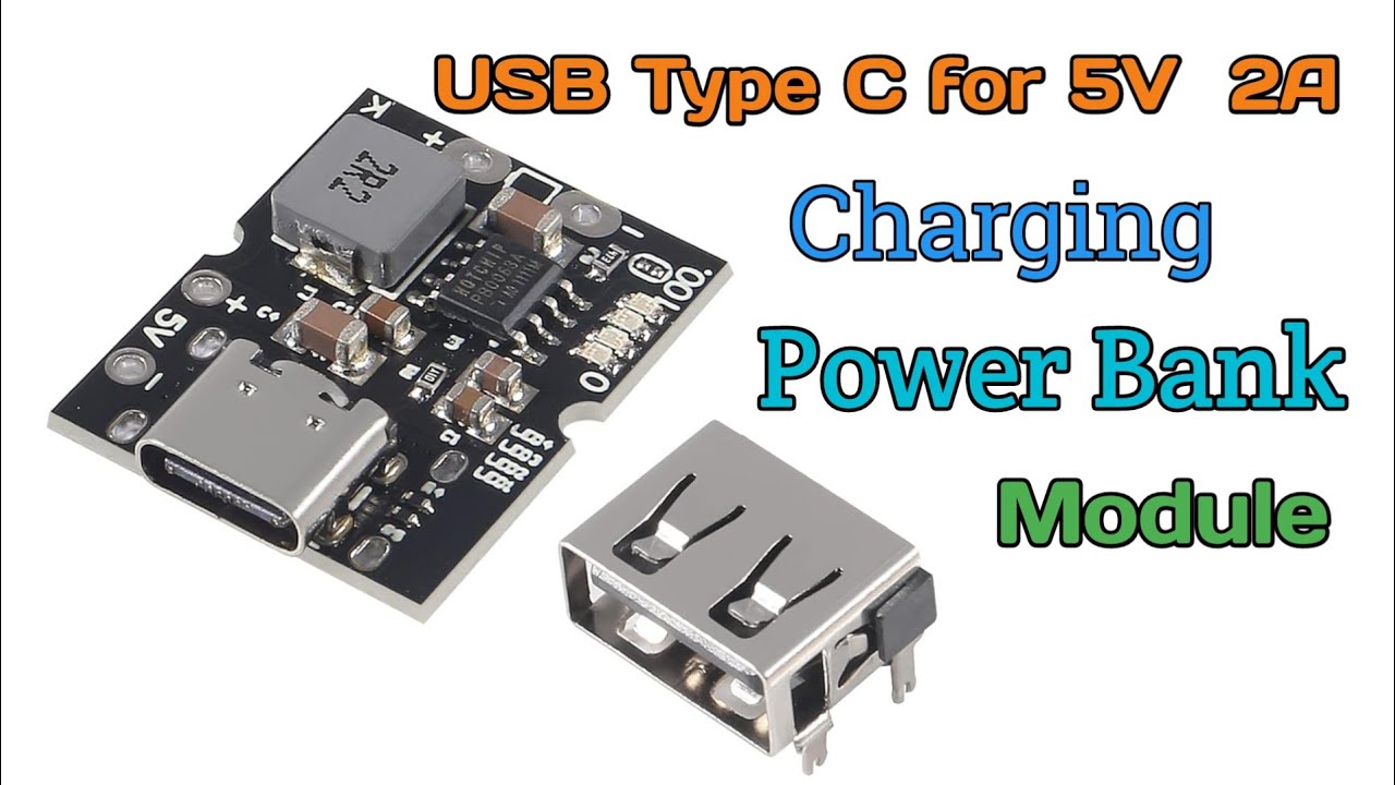 USB Type C for 5V 2A Charging Power Bank Module // Step Up Boost Converter