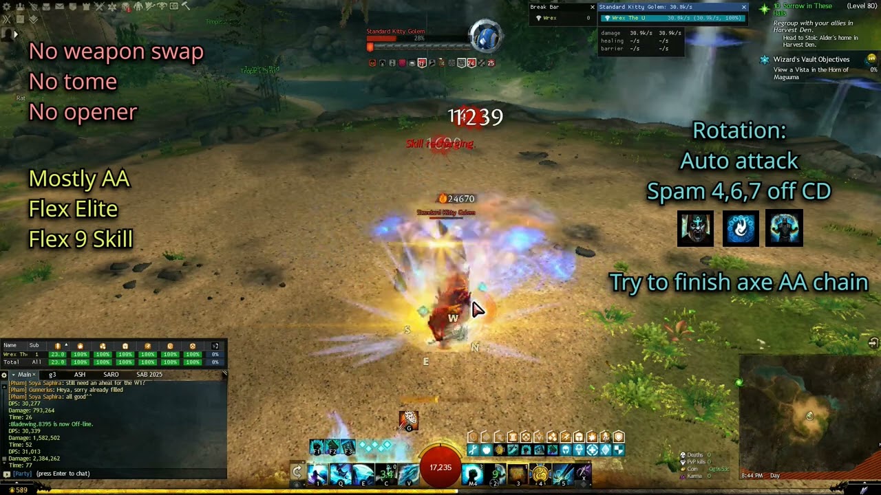 30k Firebrand - Simple Condi DPS - Mostly auto attack