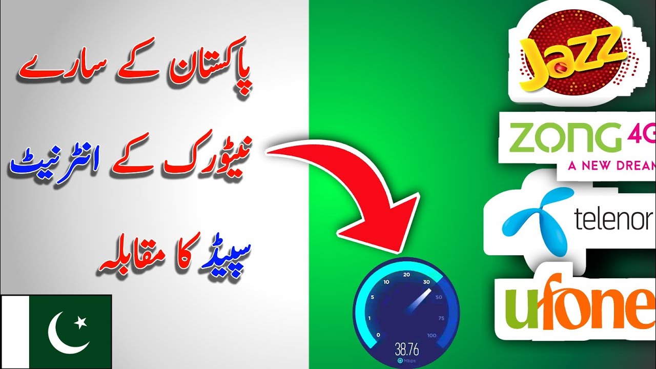 All Pakistani Network Internet Speed Test And Compression -Jazz/Zong/Telenor/Uphone|Pakistan