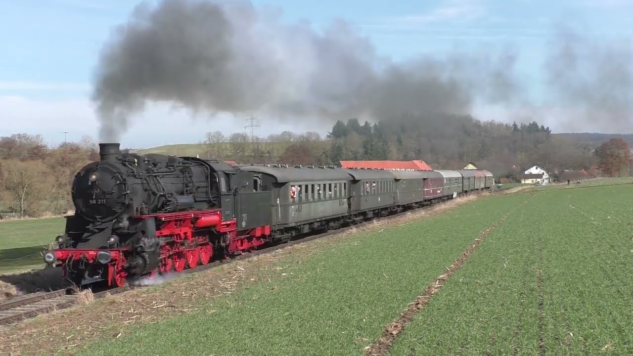 58 311 mit Sonderzug auf der Vogelsbergbahn [Fulda - Alsfeld]
