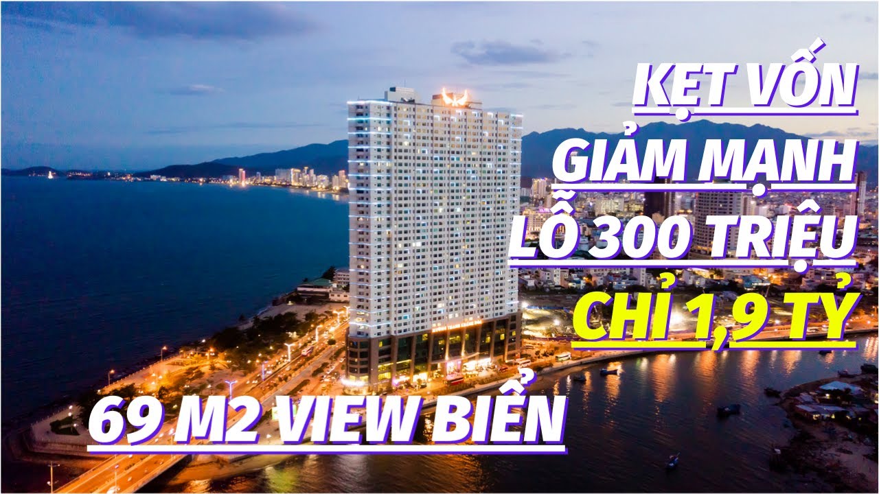 Bán LỖ 300 TRIỆU còn 1,9 TỶ căn hộ VIEW BIỂN 69m2 Full Nội Thất XỊN SÒ Tại toà Mường Thanh Nha Trang