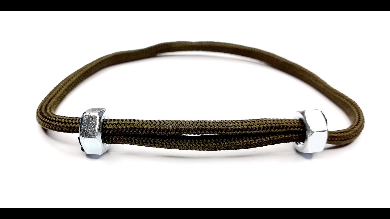 How to Make a Paracord Frienship Bracelet - Simple Sliding Hex Nut - DIY