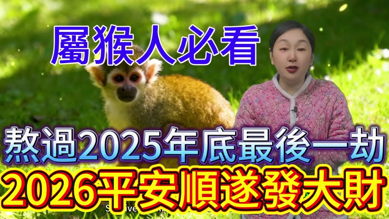 年關將至！屬猴人必看 熬過2025年底的“最後一劫” 2026揚眉吐氣 平安發財一整年！#運勢 #補財庫旺財氣 #富貴 #命理 #風水 #劫難