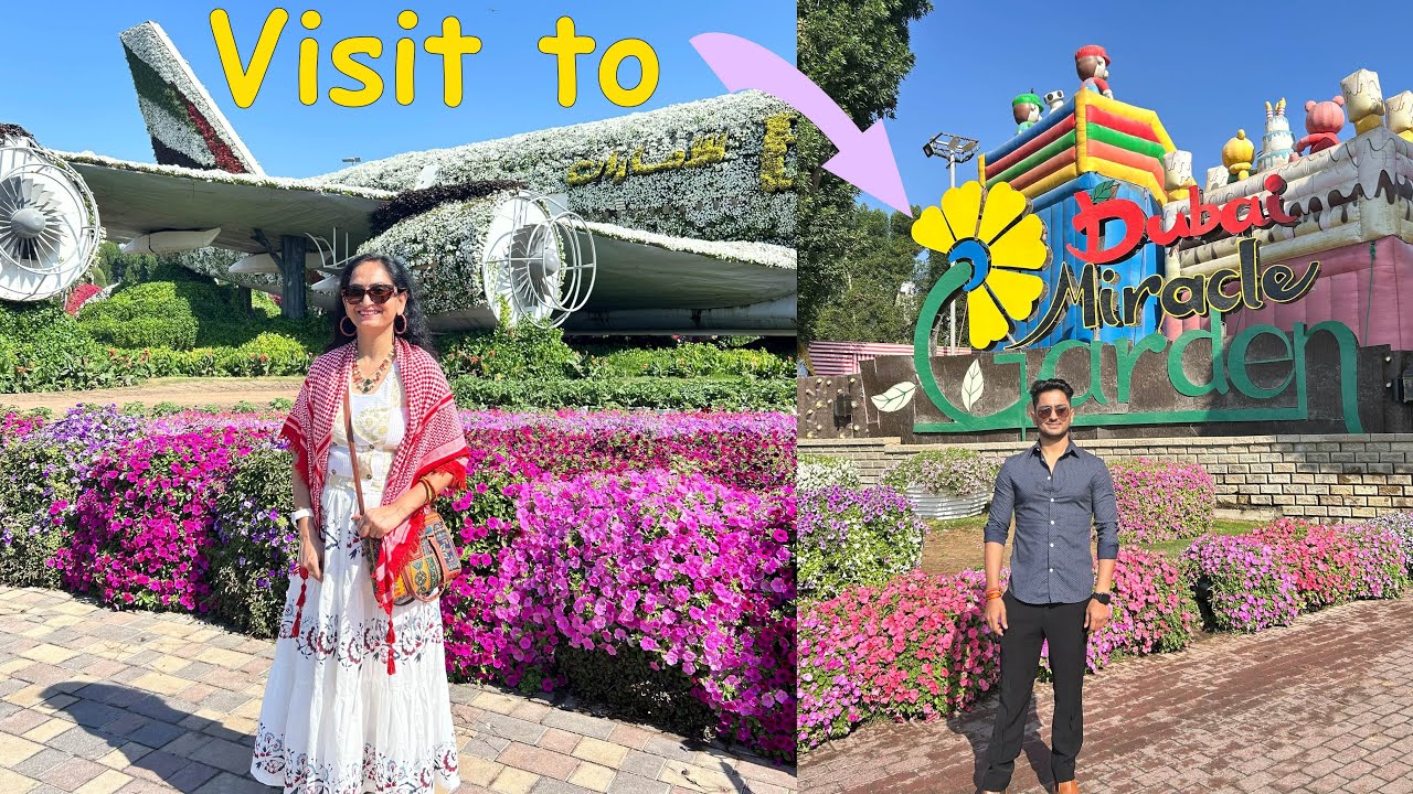 Mom and Son visits the Miracle Garden in Dubai