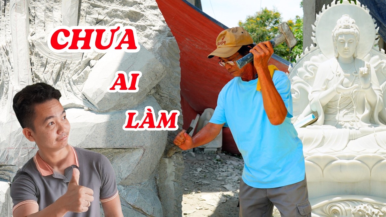 Nghệ nhân đá giỏi nhất Việt Nam biến tranh Đông Hồ thành tượng đá, chưa ai làm - ĐỘC LẠ BÌNH DƯƠNG