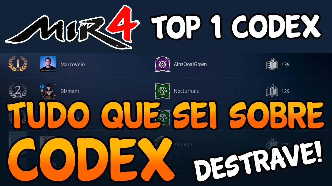 MIR4 - Codex, do básico ao avançado (guia)