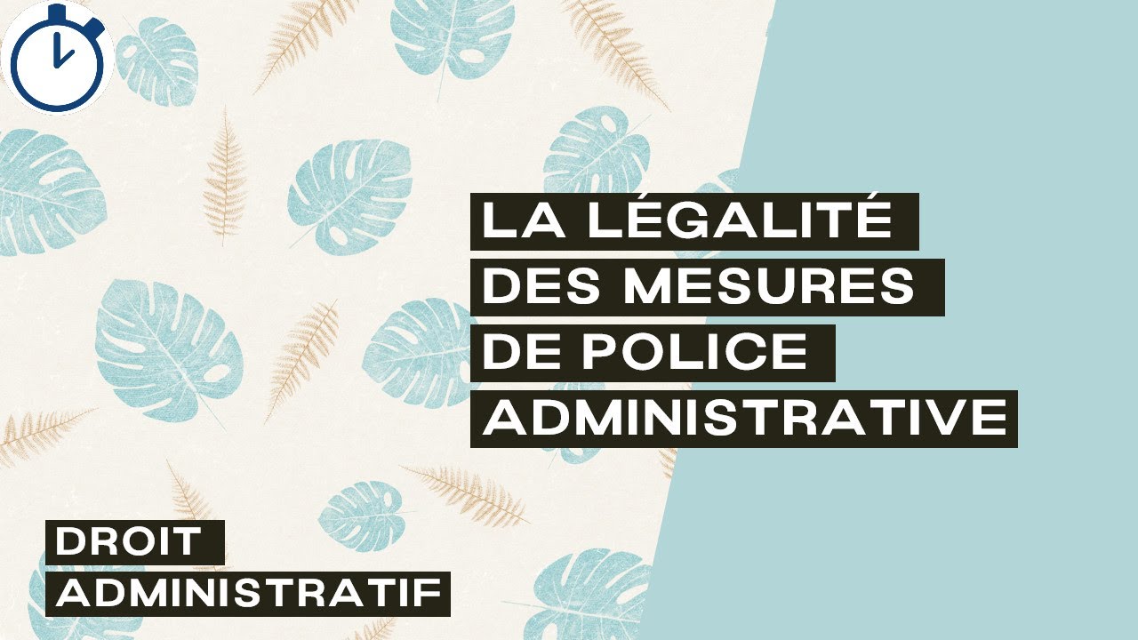 la Légalité des Mesures de Police Administrative : [Droit Administratif]