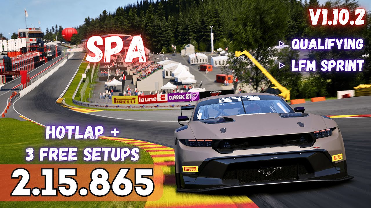 FORD MUSTANG GT3 | SPA 2.15.8 | HOTLAP + FREE SETUP | ACC v1.10