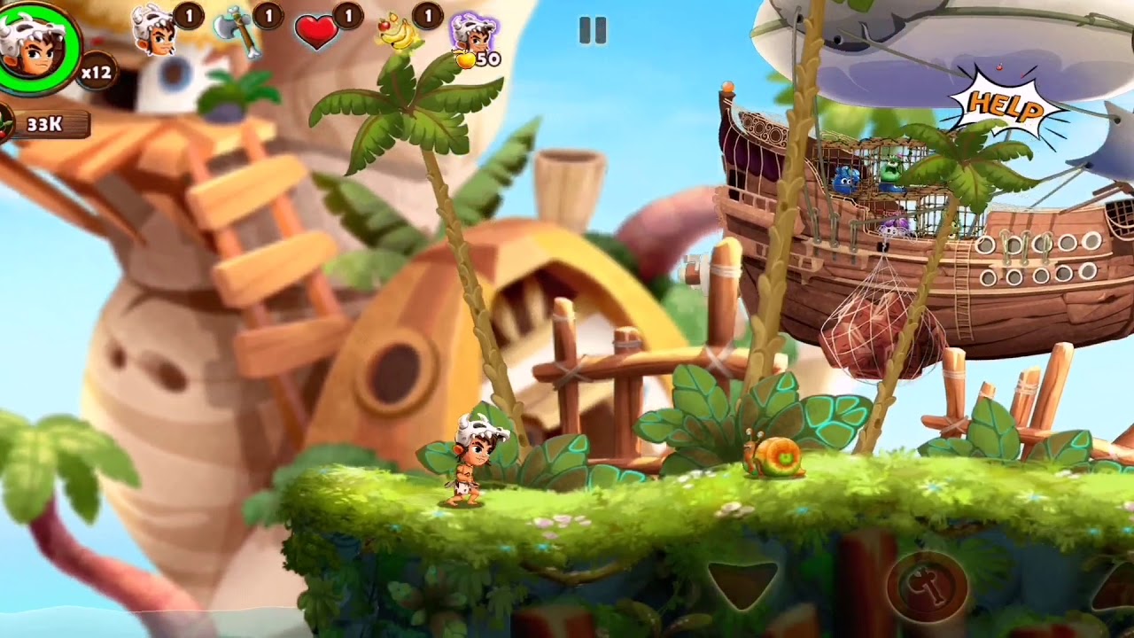 Jungle Adventures 3: WORLD 1 - LEVEL 5 (Gorilla Boss) ...Gameplay/Walkthrough (Free Game On Android)