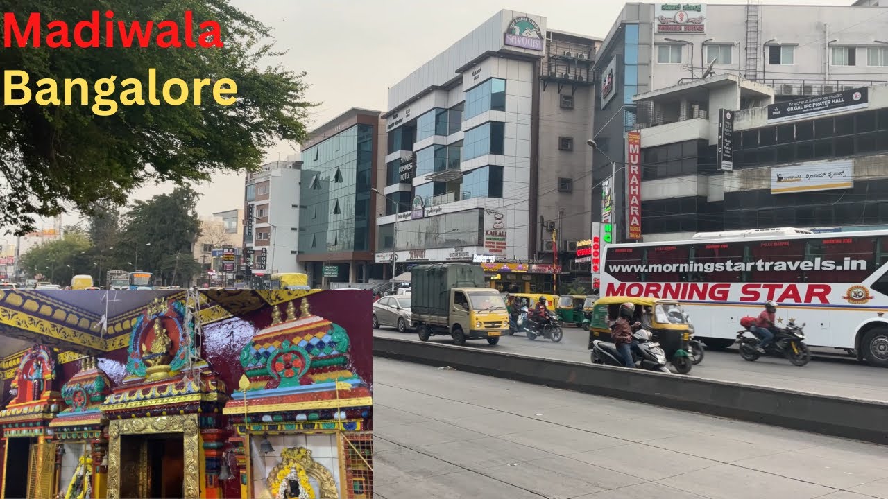 Maruthi Nagar, Madiwala Bangalore |  Ayyappa Swamy Temple  |  | Street View of Madiwala | Bangalore