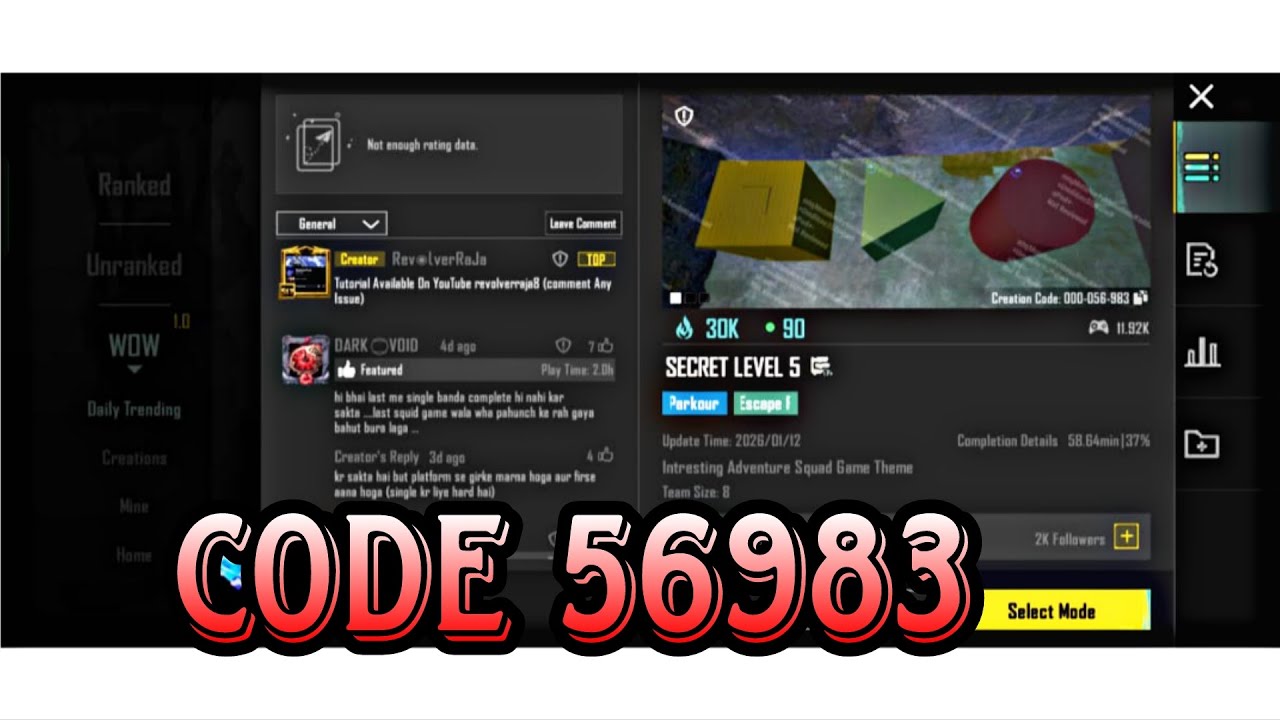 56983 Bgmi Wow Mode | SECRET LEVEL 5 | bgmi wow mode /#trending #foryou #bgmi 