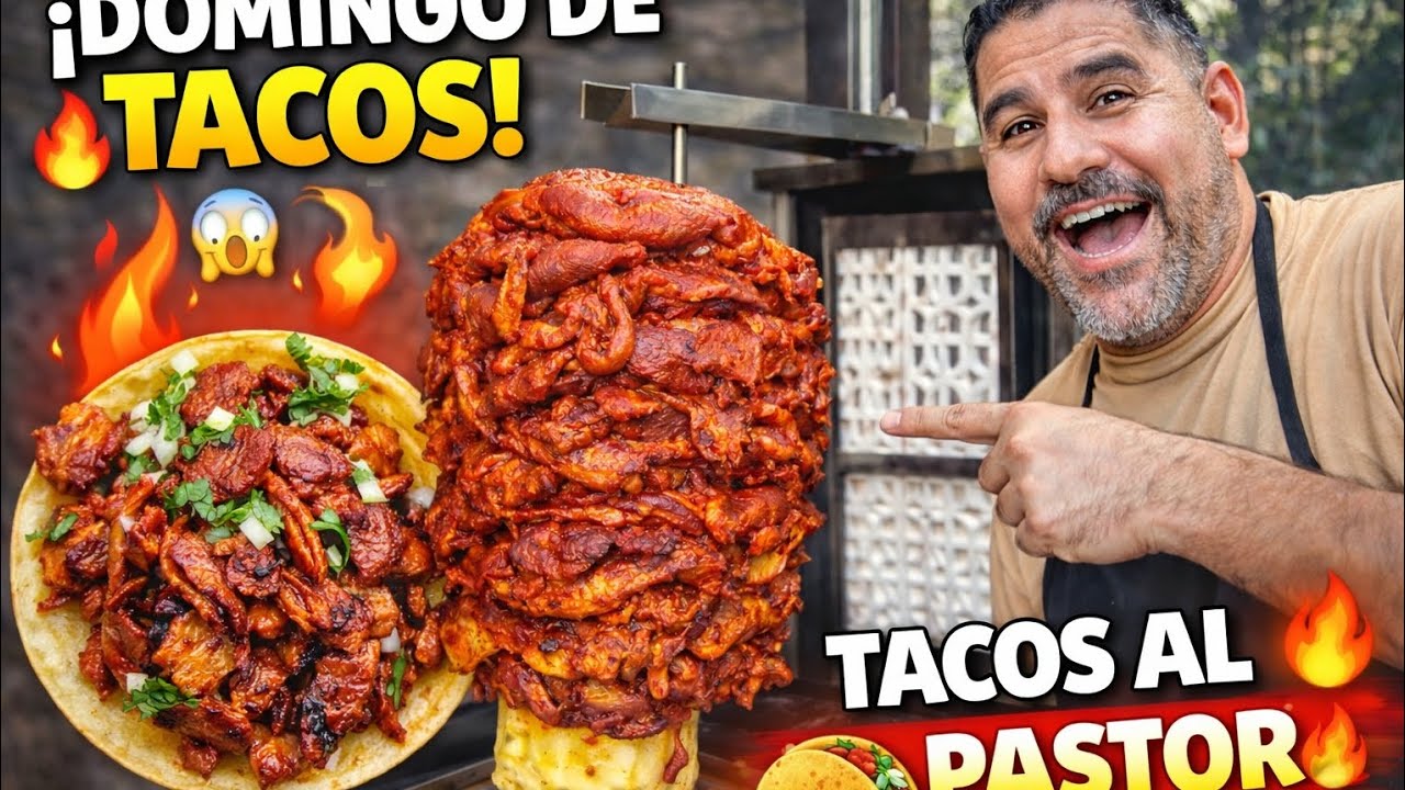 Así preparamos TACOS AL PASTOR en trompo | Domingo familiar 🌮🔥