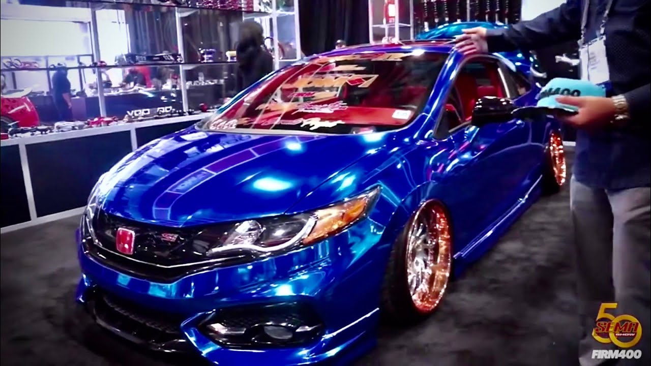SEMA SHOW JDM SPORT SPONSORED 2014 HONDA CIVIC SI BOOTH VEHICLE