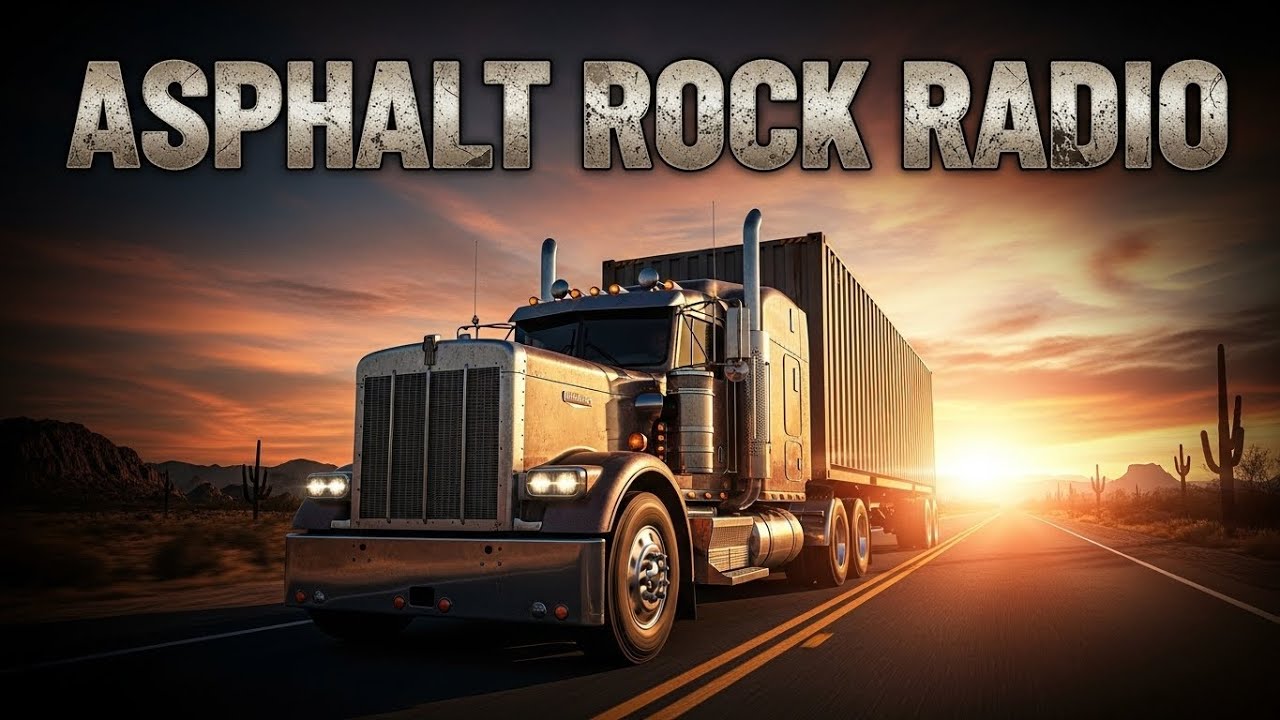 ASPHALT ROCK RADIO &ndash; SUNSET OUTLAW ROAD ROCK MIX | REBEL GUITAR ECHOES | #OutlawSunsetEcho