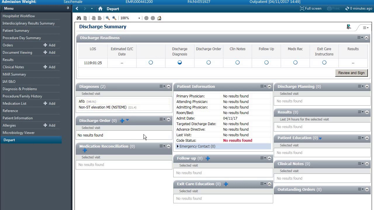 How-to discharge a patient using Cerner electronic health record (EHR)
