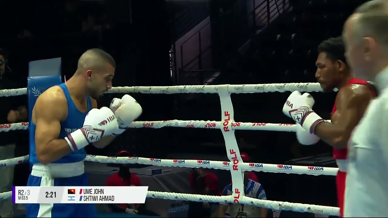 63.5kg UME John 🇵🇬 vs SHTIWI Ahmad 🇮🇱 | IBA 2025 Men&rsquo;s WBCHs