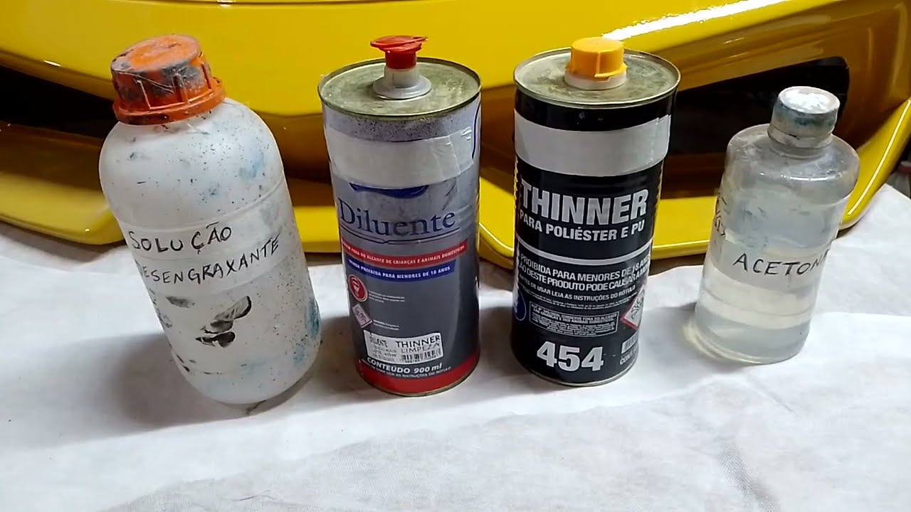 Aprenda do molde ao acabamento em pintura automotiva: Diluentes e suas finalidades
