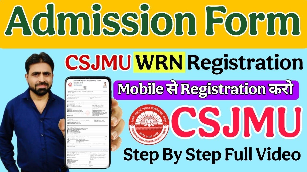 CSJMU Kanpur Admission Process | CSJMU Admission | CSJMU Registration | WRN Registration CSJMU 😊