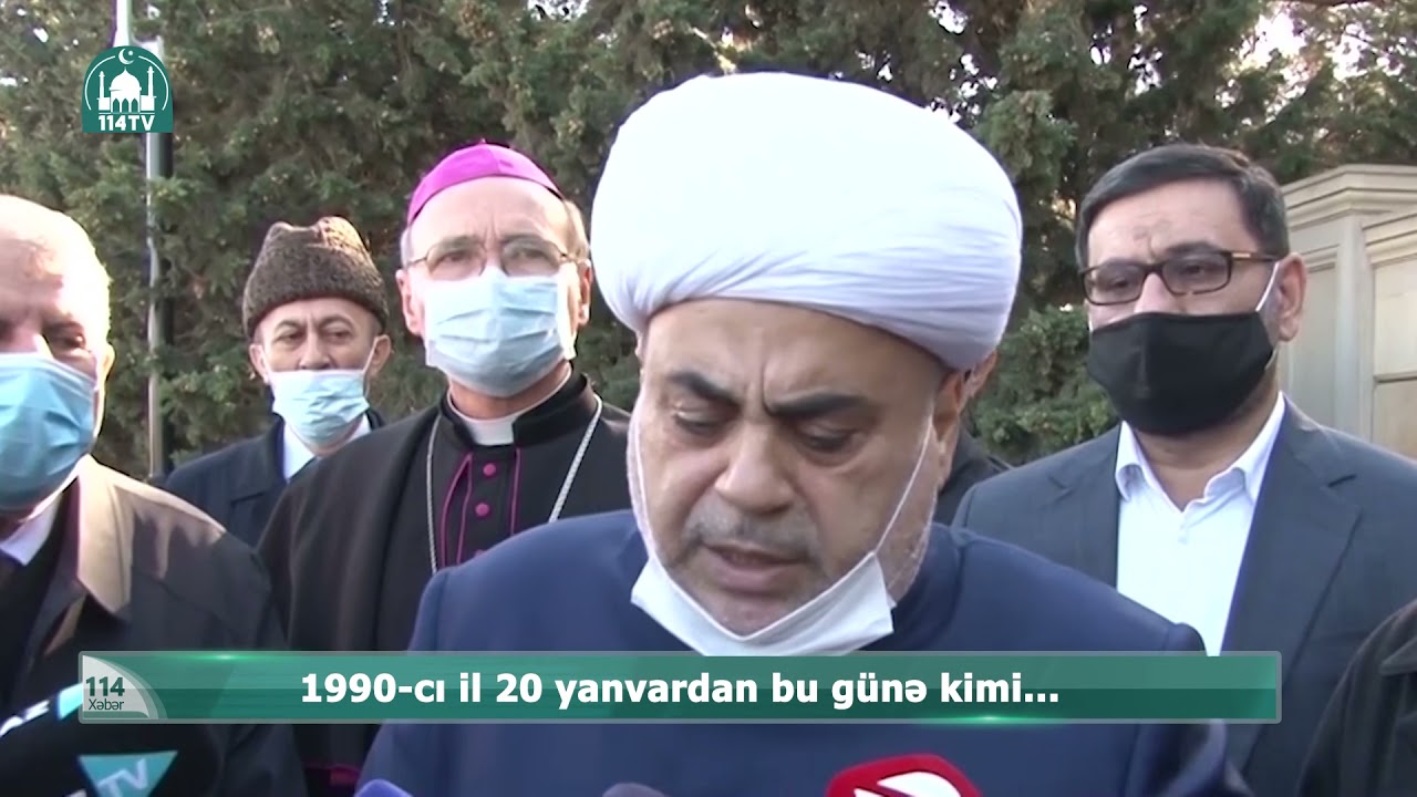 Şeyxülislam Hacı Allahşükür Paşazadə həzrətləri 1990 - cı ildən bu günə Şəhidlərin ziyarətində