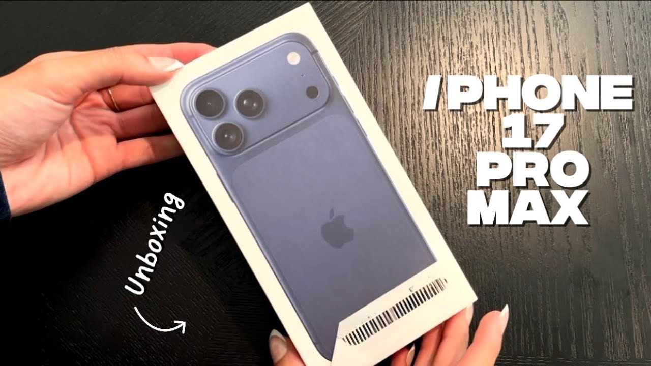 Iphone 17 pro max unboxing blue