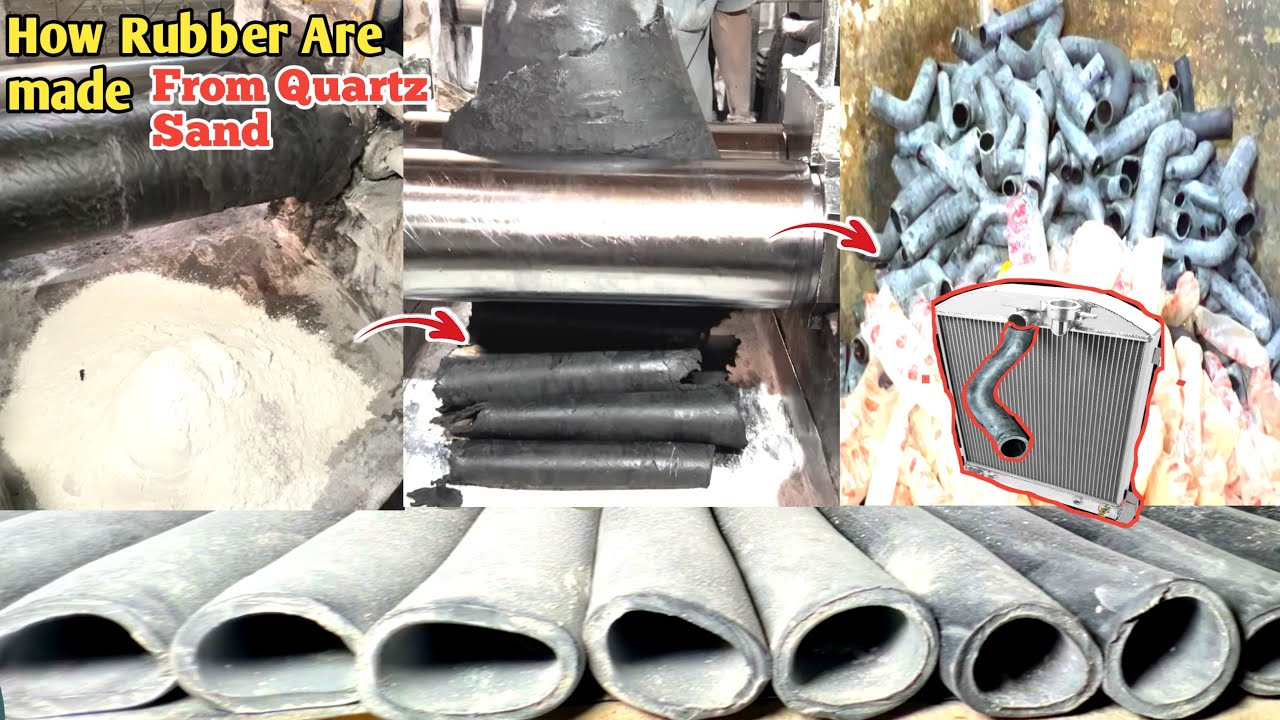 How is Rubber made from powder base ? Radiator hose pipe making from Raw rubber | Full video