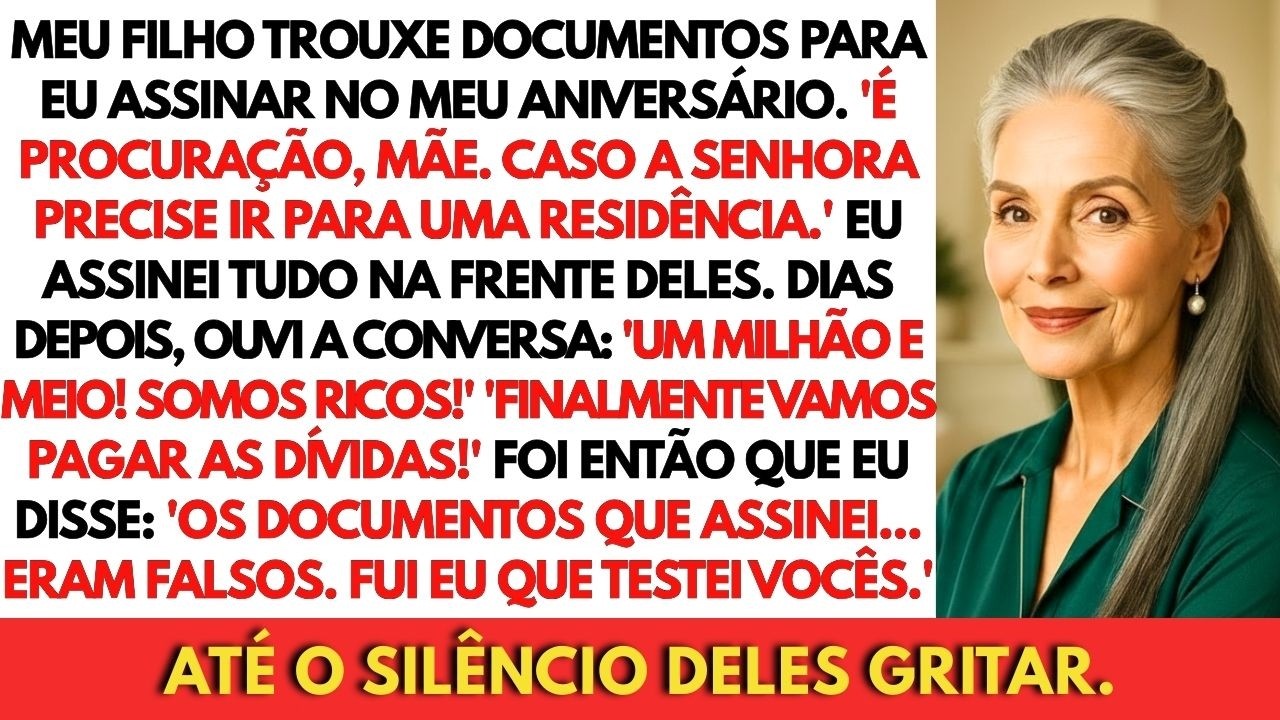 MEU FILHO TROUXE DOCUMENTOS PARA EU ASSINAR NO MEU ANIVERSÁRIO. 'É PROCURAÇÃO, MÃE. CASO A...