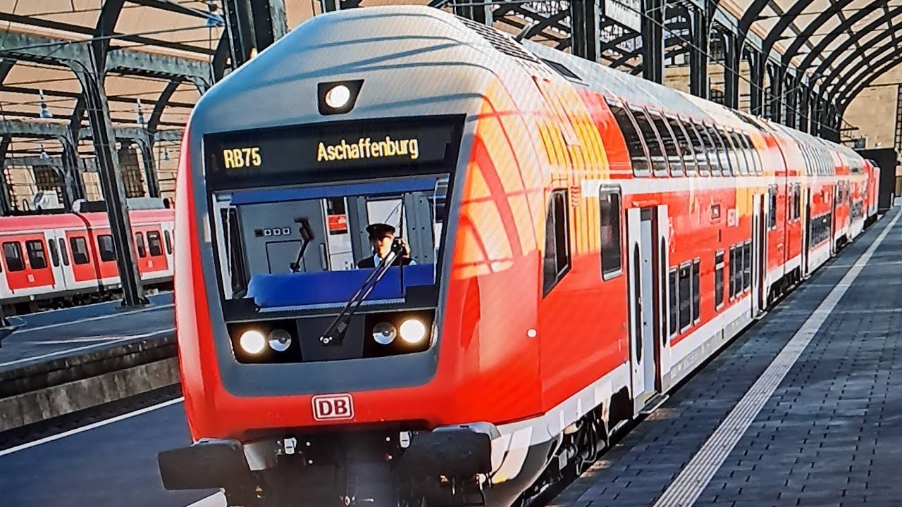 RB75 Wiesbaden Hbf - Mainz Bischofsheim. BR: 143. [ TRAIN SIM WORD 5 ] Frankfurt S Bahn.