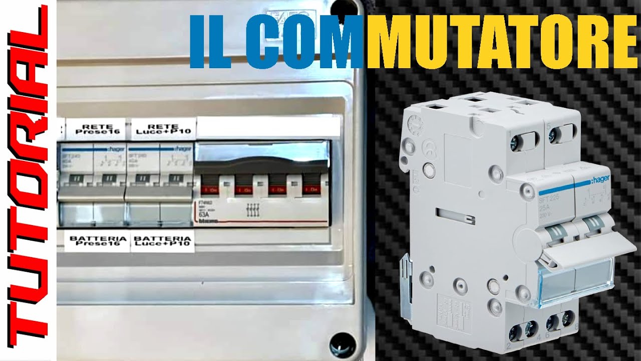 Come switchare due linee o RETE / BLUETTI ? TUTORIAL utilizzo commutatore Hager
