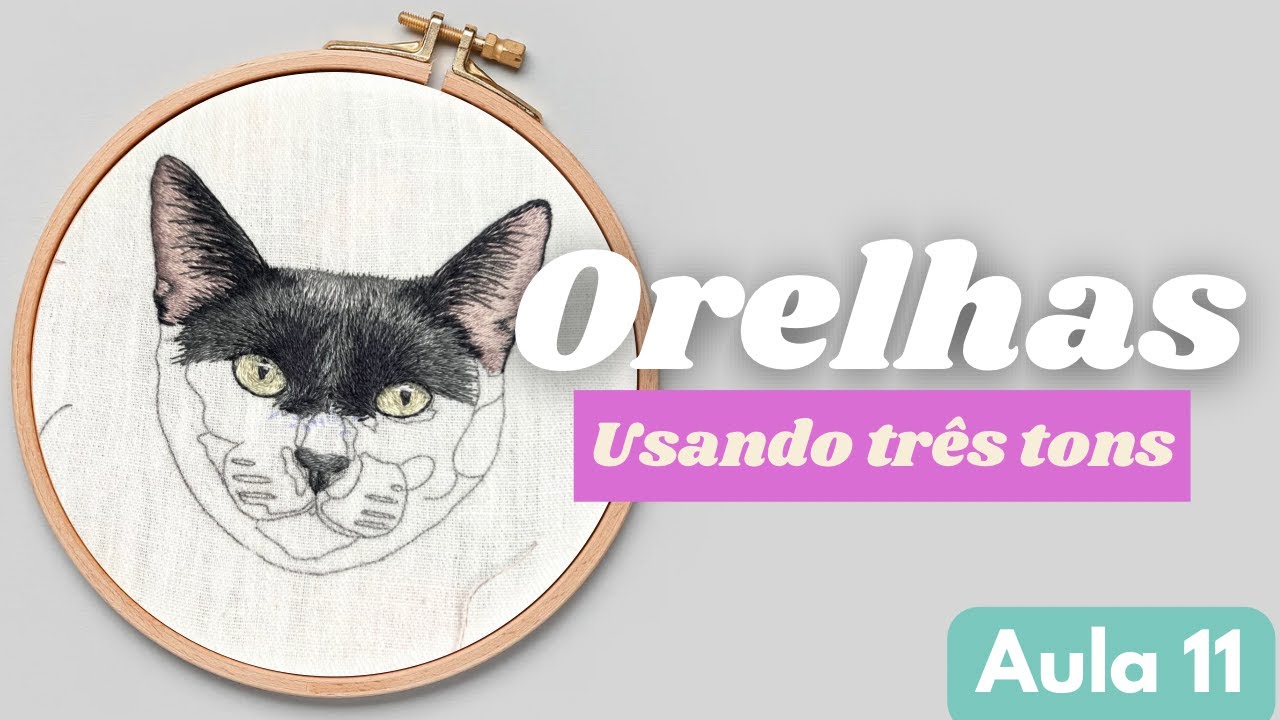 Bordando o Gatinho - Orelhas